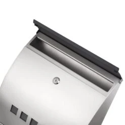 Briefkasten Mit Zeitungsrolle Wandbriefkasten Silberfarben Postbox Jerry -Hochwertiger Türklingelladen briefkasten mit zeitungsrolle wandbriefkasten silberfarben postbox jerry6