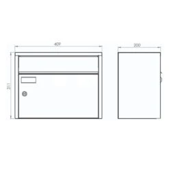 Briefkasten SafePost 910 Mehrfamilienhäuser RAL 7016 Anthrazit Grau -Hochwertiger Türklingelladen briefkasten safepost 910 mehrfamilienhaeuser ral 7016 anthrazit grau6