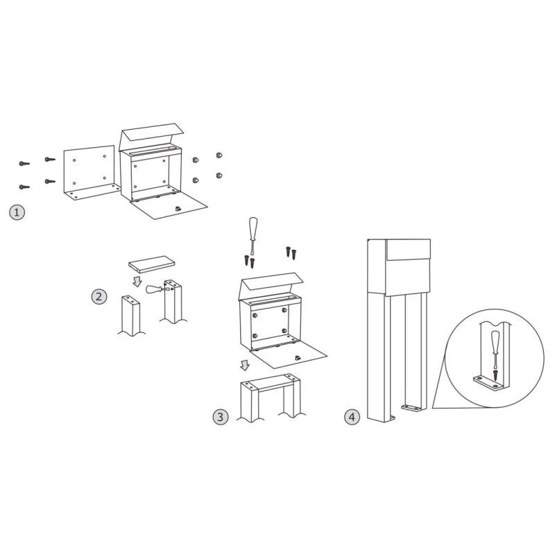 Briefkasten Standbriefkasten Cube Rot RAL 3004 6 Briefkasten Standbriefkasten Cube Rot RAL 3004 – Bild 4