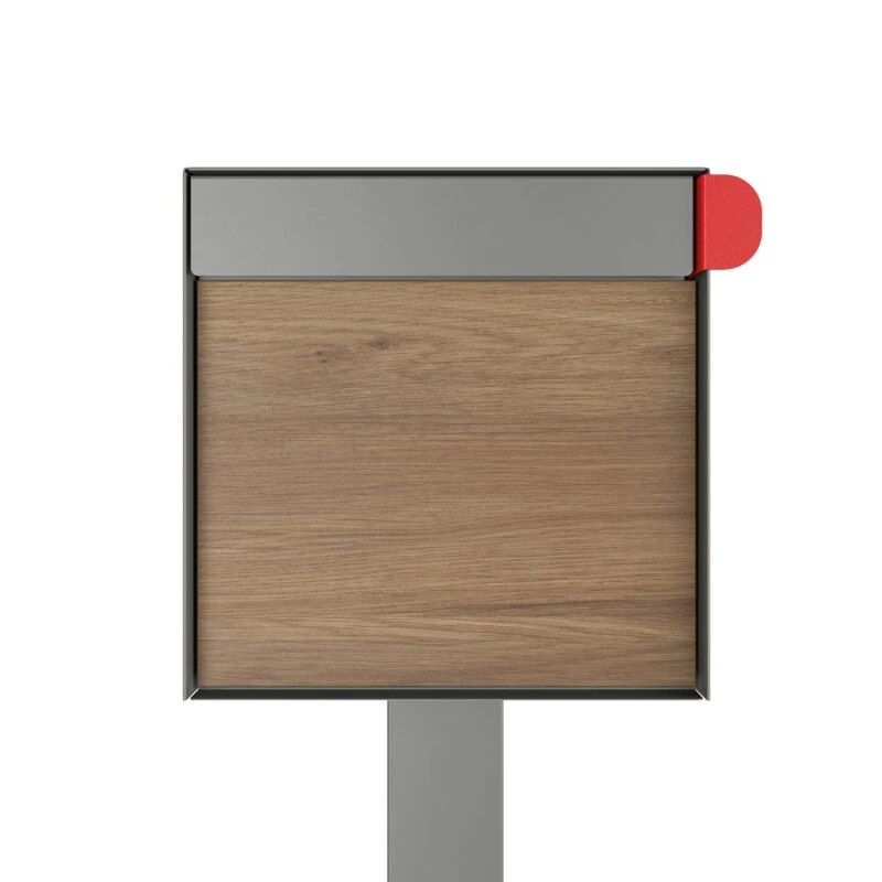 Briefkasten Standbriefkasten Square Grau Metallic RAL 9007 Mit HPL-Front 4 Briefkasten Standbriefkasten Square Grau Metallic RAL 9007 Mit HPL-Front – Bild 2