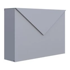 Briefkasten Wandbriefkasten Blitz Grau Metallic RAL 9007