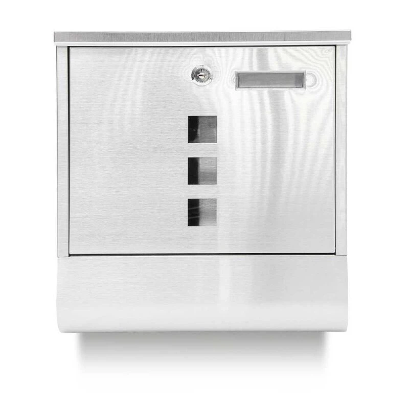 Briefkasten Wandbriefkasten Edelstahl Mit Zeitungsfach 5 Briefkasten Wandbriefkasten Edelstahl Mit Zeitungsfach – Bild 3