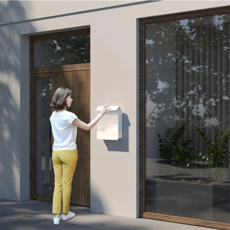 Briefkasten Wandbriefkasten Elegance Pro White Weiß RAL 9016 Mit Weißer Acrylplatte 5 Briefkasten Wandbriefkasten Elegance Pro White Weiß RAL 9016 Mit Weißer Acrylplatte – Bild 3