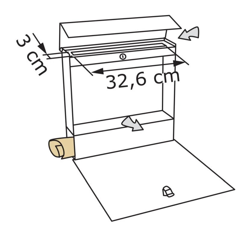 Briefkasten Wandbriefkasten Elegance Pro White Weiß RAL 9016 Mit Weißer Acrylplatte 7 Briefkasten Wandbriefkasten Elegance Pro White Weiß RAL 9016 Mit Weißer Acrylplatte – Bild 5