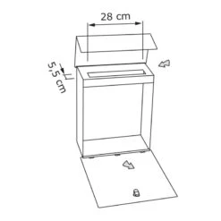 Briefkasten Wandbriefkasten Groove Rost RAL 8001 -Hochwertiger Türklingelladen briefkasten wandbriefkasten groove rost ral 80013