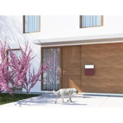 Briefkasten Wandbriefkasten Groove Rost RAL 8001 -Hochwertiger Türklingelladen briefkasten wandbriefkasten groove rost ral 80014