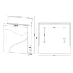 Briefkasten WEIß Wandbriefkasten Postkasten Schwerin -Hochwertiger Türklingelladen briefkasten weiss wandbriefkasten postkasten schwerin7