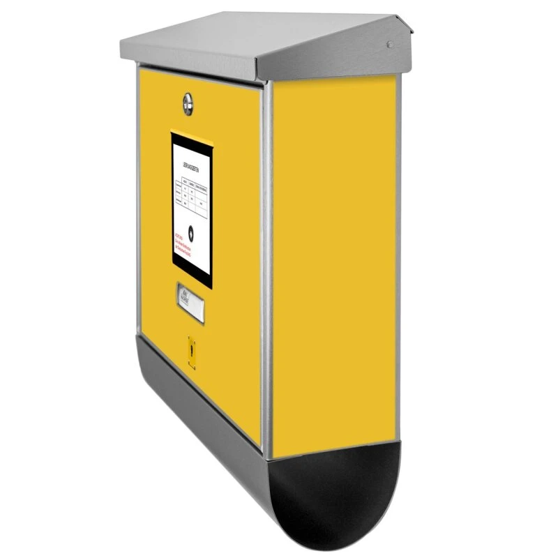 Burg-Wächter Bavaria Briefkasten Postkasten Postbox Mit Zeitungsrolle Gelb 5 Burg-Wächter Bavaria Briefkasten Postkasten Postbox Mit Zeitungsrolle Gelb – Bild 3