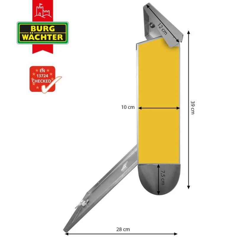 Burg-Wächter Bavaria Briefkasten Postkasten Postbox Mit Zeitungsrolle Gelb 6 Burg-Wächter Bavaria Briefkasten Postkasten Postbox Mit Zeitungsrolle Gelb – Bild 4