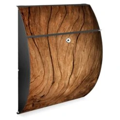 Burg-Wächter Briefkasten Postkasten Wandbriefkasten Anthrazit Trockenes Holz