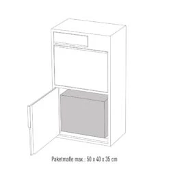 Design Paketbox Wild Anthrazit RAL 7016 -Hochwertiger Türklingelladen design paketbox wild anthrazit ral 70169
