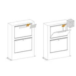 Design Paketkasten Postbox Paketbox Cortenstahl RAL 8001 -Hochwertiger Türklingelladen design paketkasten postbox paketbox cortenstahl ral 80016