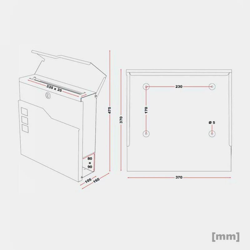 Doppel Standbriefkasten Set Hannes Duo In ANTHRAZIT GRAU RAL 7016 Pulverbeschichtet Mit Beschriftung 5 Doppel Standbriefkasten Set Hannes Duo In ANTHRAZIT GRAU RAL 7016 Pulverbeschichtet Mit Beschriftung – Bild 3