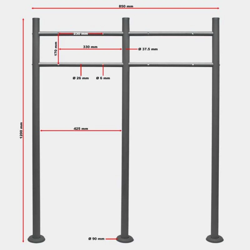 Doppel Standbriefkasten Set Hannes Duo In ANTHRAZIT GRAU RAL 7016 Pulverbeschichtet Mit Beschriftung 7 Doppel Standbriefkasten Set Hannes Duo In ANTHRAZIT GRAU RAL 7016 Pulverbeschichtet Mit Beschriftung – Bild 5