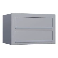 Doppelbriefkasten Wandbriefkasten Comic Grau Metallic RAL 9007