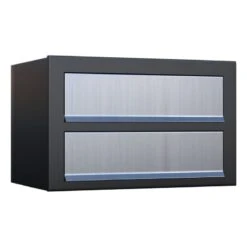 Doppelbriefkasten Wandbriefkasten Comic Schwarz RAL 9005 Mit Edelstahlklappe