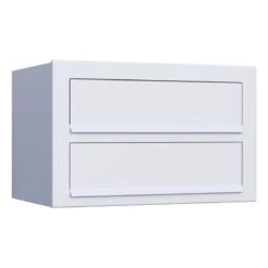 Doppelbriefkasten Wandbriefkasten Comic Weiß RAL 9016