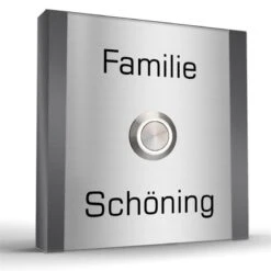 Edelstahl Aufputz Türklingel Aufputzklingel In Verschiedenen Größen Futura7 -Hochwertiger Türklingelladen edelstahl aufputz tuerklingel aufputzklingel 100x100mm mit led taster ral7016 futura73