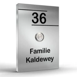 Edelstahl Aufputz Türklingel Aufputzklingel 110x160mm Mit LED Taster Saturn2