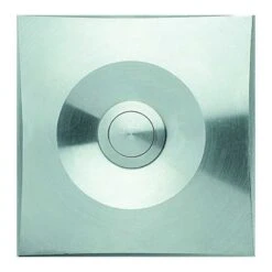 Edelstahl Aufputztürklingel Eckig In Edler Anmutung Mit Vormontageplatte