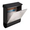 Edelstahl Briefkasten Wandbriefkasten Mit Zeitungsfach Black & Steel 1 Edelstahl Briefkasten Wandbriefkasten Mit Zeitungsfach Black & Steel -Hochwertiger Türklingelladen edelstahl briefkasten wandbriefkasten mit zeitungsfach black steel