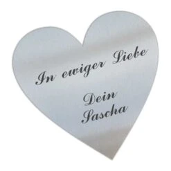 Edelstahl Herz 85x85mm