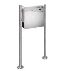 Edelstahl Standbriefkasten Mit FUNKKLINGEL Postkasten Briefkasten Izzy