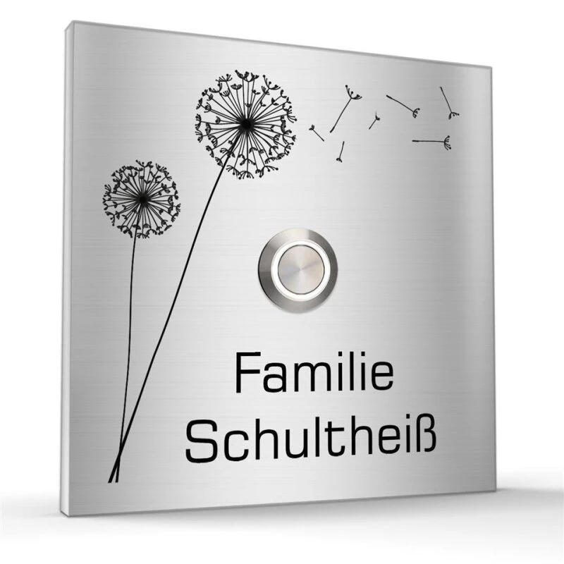 Edelstahl Türklingel 160x160mm Design Klingelplatte 3 Edelstahl Türklingel 160x160mm Design Klingelplatte