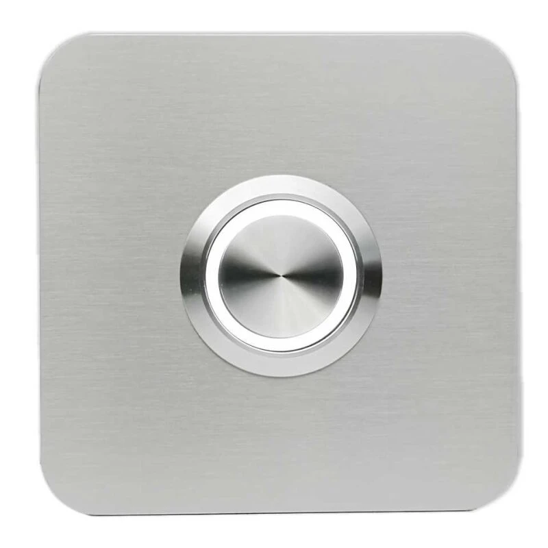 Edelstahl Türklingel 80x80mm Mit 35mm LED Taster 3 Edelstahl Türklingel 80x80mm Mit 35mm LED Taster