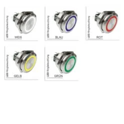 Edelstahl Türklingel Anthrazit 80x80mm Mit 35mm LED Taster -Hochwertiger Türklingelladen edelstahl tuerklingel anthrazit 80x80mm mit 35mm led taster4