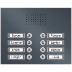 Edelstahl Unterputz Achtfamilien Türklingel Quer 305x235mm 11 Edelstahl Unterputz Achtfamilien Türklingel Quer 305x235mm -Hochwertiger Türklingelladen edelstahl unterputz achtfamilien tuerklingel quer 305x235mm3