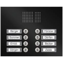 Edelstahl Unterputz Achtfamilien Türklingel Quer 305x235mm 12 Edelstahl Unterputz Achtfamilien Türklingel Quer 305x235mm -Hochwertiger Türklingelladen edelstahl unterputz achtfamilien tuerklingel quer 305x235mm4