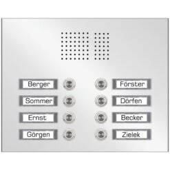 Edelstahl Unterputz Achtfamilien Türklingel Quer 305x235mm 13 Edelstahl Unterputz Achtfamilien Türklingel Quer 305x235mm -Hochwertiger Türklingelladen edelstahl unterputz achtfamilien tuerklingel quer 305x235mm5