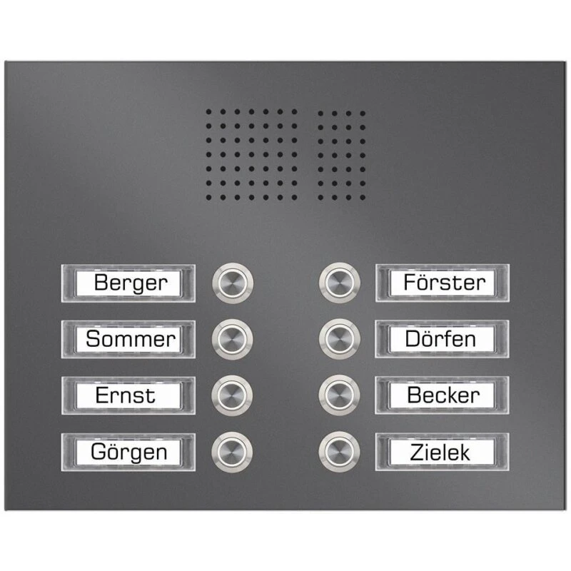 Edelstahl Unterputz Achtfamilien Türklingel Quer 305x235mm 8 Edelstahl Unterputz Achtfamilien Türklingel Quer 305x235mm – Bild 6