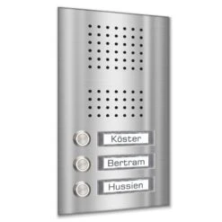 Edelstahl Unterputz Dreifamilien Türklingel 145x245mm
