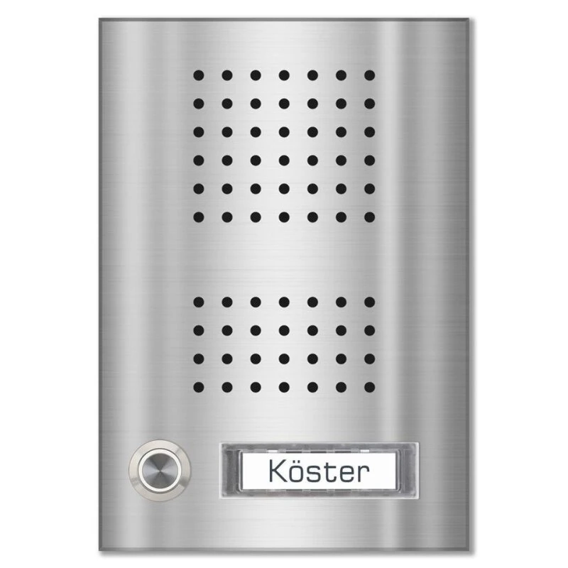 Edelstahl Unterputz Einfamilien Türklingel 145x185mm 4 Edelstahl Unterputz Einfamilien Türklingel 145x185mm – Bild 2
