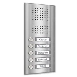 Edelstahl Unterputz Fünffamilien Türklingel 145x304mm