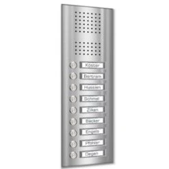 Edelstahl Unterputz Neunfamilien Türklingel 145x420mm