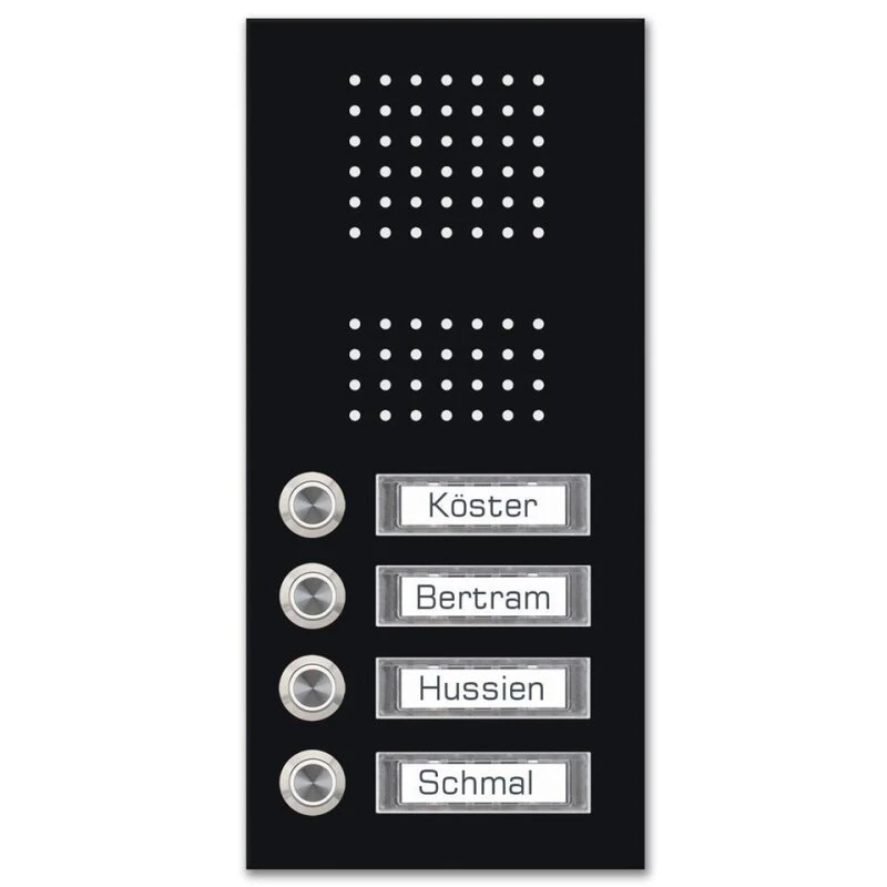 Edelstahl Unterputz Vierfamilien Türklingel 145x275mm 6 Edelstahl Unterputz Vierfamilien Türklingel 145x275mm – Bild 4