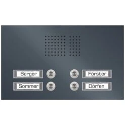 Edelstahl Unterputz Vierfamilien Türklingel Quer 305x175mm 11 Edelstahl Unterputz Vierfamilien Türklingel Quer 305x175mm -Hochwertiger Türklingelladen edelstahl unterputz vierfamilien tuerklingel quer 305x175mm3