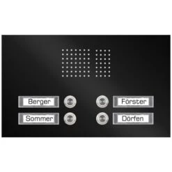 Edelstahl Unterputz Vierfamilien Türklingel Quer 305x175mm 12 Edelstahl Unterputz Vierfamilien Türklingel Quer 305x175mm -Hochwertiger Türklingelladen edelstahl unterputz vierfamilien tuerklingel quer 305x175mm4