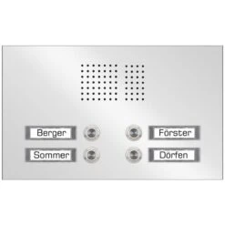 Edelstahl Unterputz Vierfamilien Türklingel Quer 305x175mm 13 Edelstahl Unterputz Vierfamilien Türklingel Quer 305x175mm -Hochwertiger Türklingelladen edelstahl unterputz vierfamilien tuerklingel quer 305x175mm5