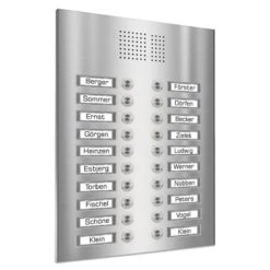 Edelstahl Unterputz Zwanzigfamilien Türklingel Quer 305x415mm
