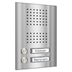 Edelstahl Unterputz Zweifamilien Türklingel 145x215mm