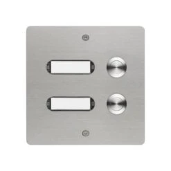 Edelstahl Unterputztürklingel Eckig Für Zwei Wohneinheiten Inklusive UP-Kasten