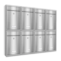 Edelstahl Wandbriefkästen Beliebig Erweiterbar Bis 30 Kästen -Hochwertiger Türklingelladen edelstahl wandbriefkaesten beliebig erweiterbar bis 30 kaesten3