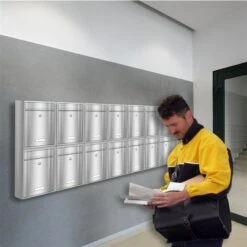 Edelstahl Wandbriefkästen Beliebig Erweiterbar Bis 30 Kästen -Hochwertiger Türklingelladen edelstahl wandbriefkaesten beliebig erweiterbar bis 30 kaesten4