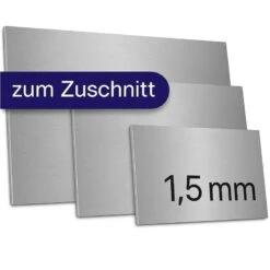 Edelstahl Zuschnitt 1,5 Mm Stärke K320 Geschliffen Größe Konfigurierbar
