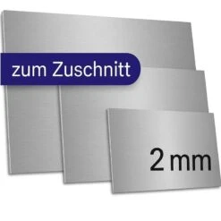 Edelstahl Zuschnitt 2 Mm Stärke K320 Geschliffen Größe Konfigurierbar