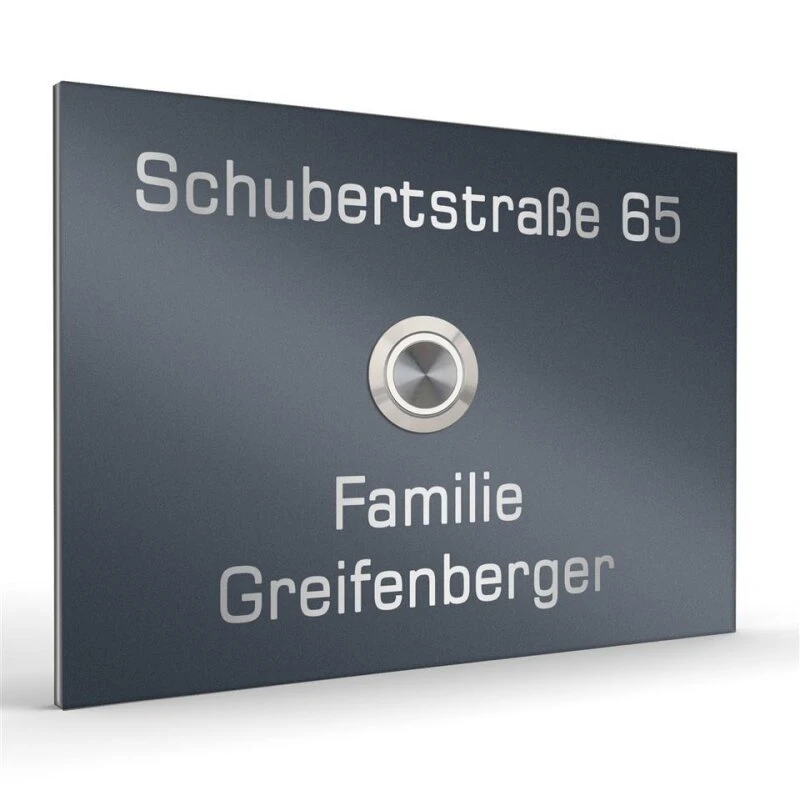 Edelstahlklingel 160x110mm Klingelplatte 4 Edelstahlklingel 160x110mm Klingelplatte – Bild 2